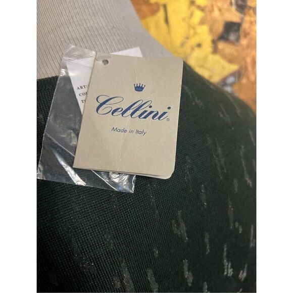 NWT $259 Cellini Italy Wool Blend Green Cardigan W/Glitter Accents Fabulous Clas - Picture 4 of 14
